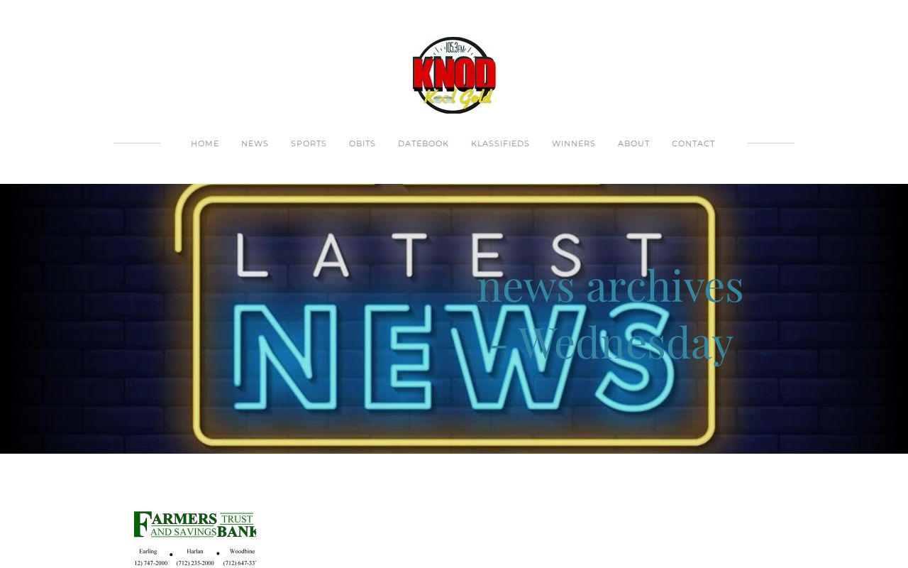 KNOD Wednesday Adair County Sheriff report page